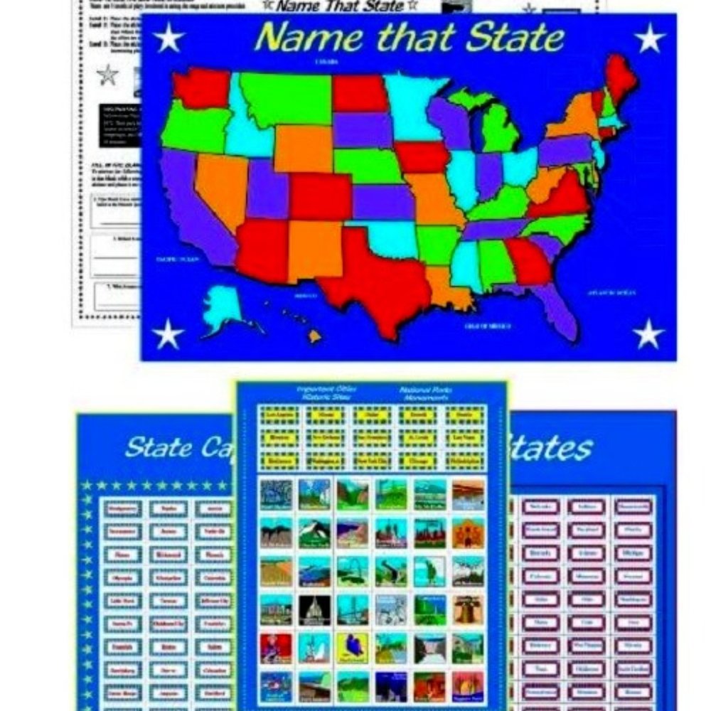 NWT Eureka Learning States &Capitals Sticker Activ